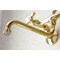 Kingston Brass KS115PB Essex Two Handle Wall Mount Bathroom Faucet, Polished Brass KS115PB - alternate 7